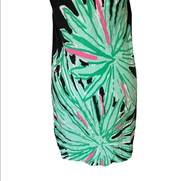 Lilly Pulitzer Elexa Palm Crazy Printed Rayon Tunic Shift Shirt Dress - 2 - Picture 8 of 13